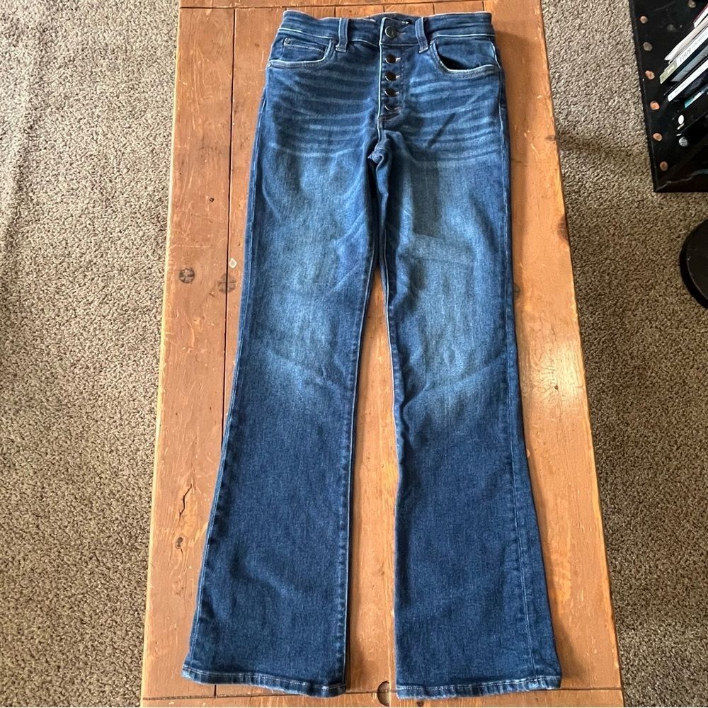 Kut From The Kloth Button Fly High Rise Bootcut Jeans